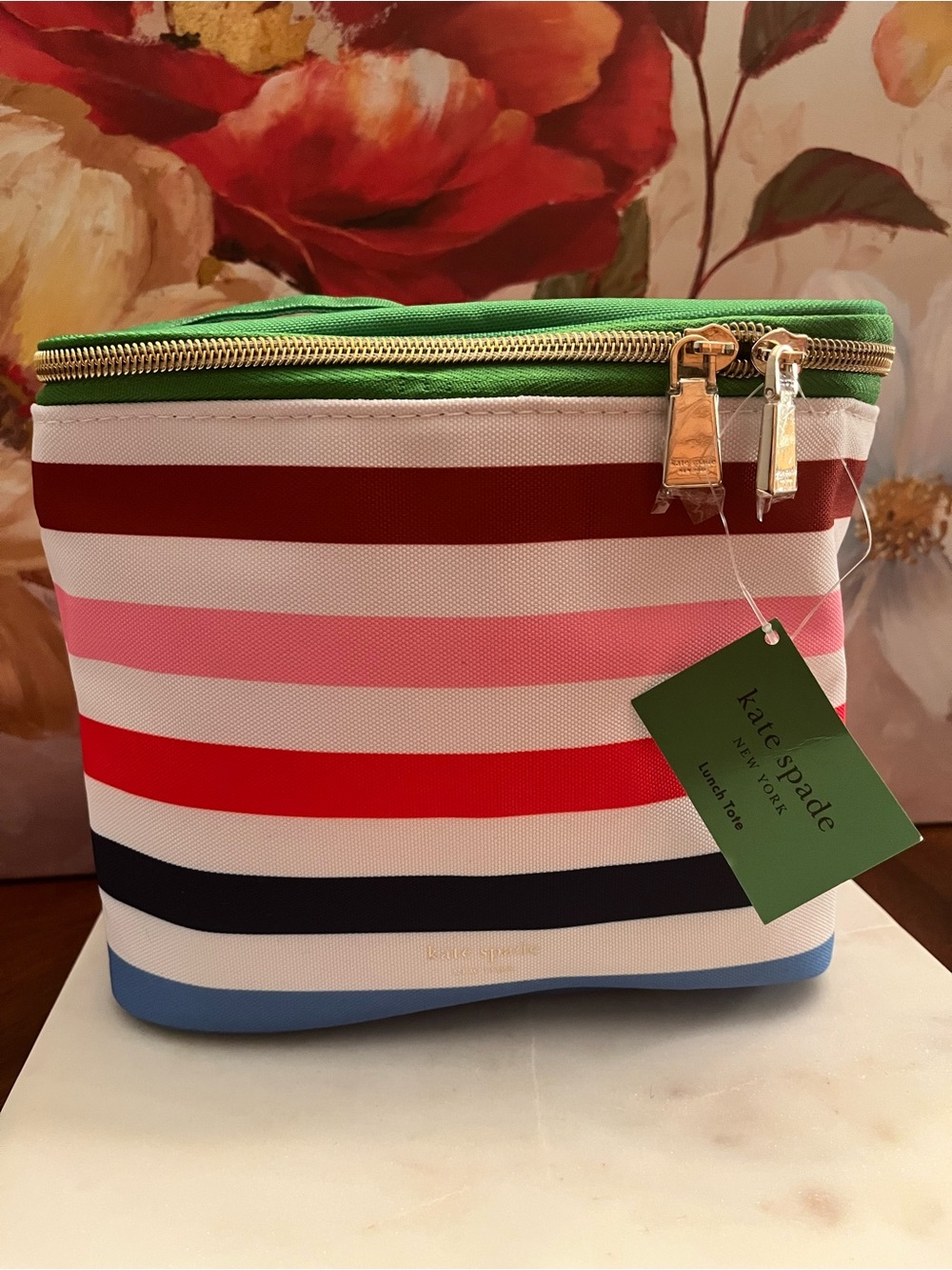 kate spade Multicolor Adventure Stripe Lunch Tote w/Insulated Interior (NWT) - Picture 12 of 12